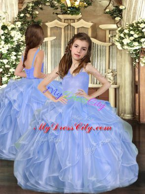 Ball Gowns Vestidos de Quinceanera Lavender Sweetheart Organza Sleeveless Floor Length Lace Up