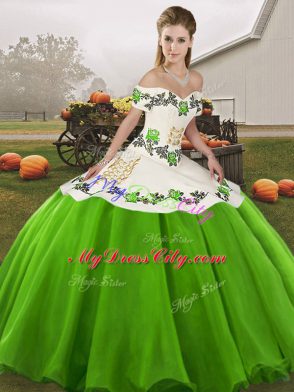 Floor Length Ball Gowns Sleeveless Green Quinceanera Dress Lace Up