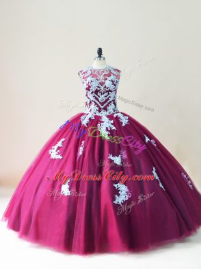 Dazzling Sleeveless Lace Up Floor Length Beading and Appliques 15th Birthday Dress