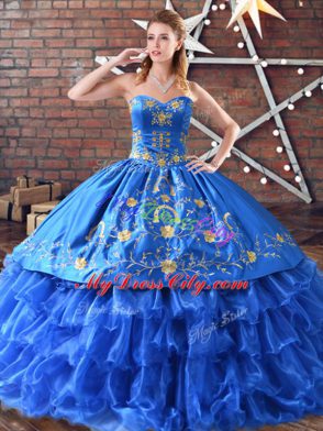 Sleeveless Embroidery Quinceanera Dress