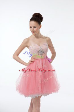 Sweetheart Sleeveless Evening Outfits Lace and Appliques Zipper