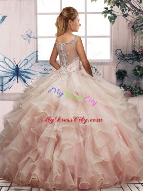 Floor Length Ball Gowns Sleeveless Purple Quinceanera Dresses Zipper