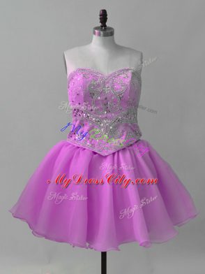 Best Selling Lilac Sweetheart Lace Up Beading Sleeveless