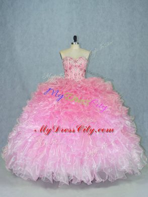 Adorable Floor Length Ball Gowns Sleeveless Multi-color Quince Ball Gowns Lace Up