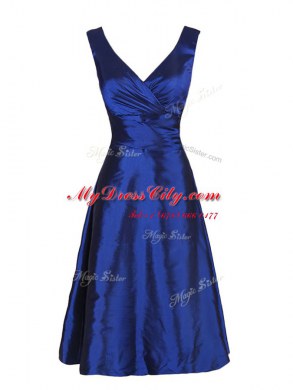 Sleeveless Zipper Knee Length Sashes ribbons Prom Dresses