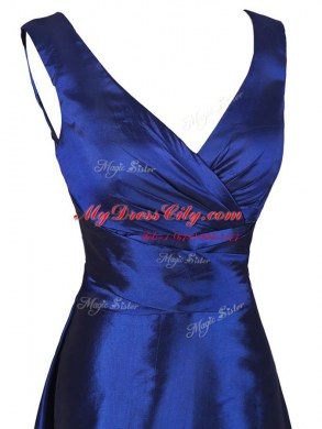 Sleeveless Zipper Knee Length Sashes ribbons Prom Dresses