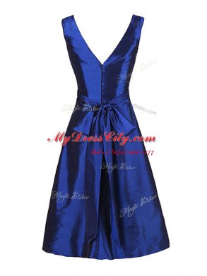 Sleeveless Zipper Knee Length Sashes ribbons Prom Dresses
