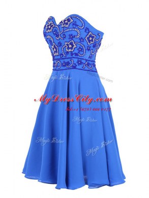 High End Sleeveless Chiffon Beading Zipper