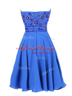 High End Sleeveless Chiffon Beading Zipper