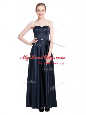 Attractive Beading Prom Dress Black Zipper Sleeveless Floor Length