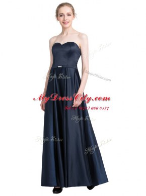 Attractive Beading Prom Dress Black Zipper Sleeveless Floor Length