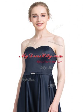 Attractive Beading Prom Dress Black Zipper Sleeveless Floor Length