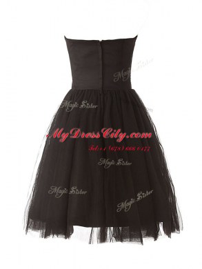 Black Sweetheart Neckline Beading Prom Party Dress Sleeveless Zipper