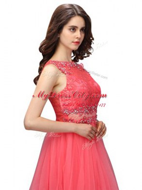 Enchanting Sleeveless Zipper Mini Length Beading and Lace Prom Dresses