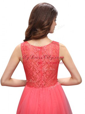 Enchanting Sleeveless Zipper Mini Length Beading and Lace Prom Dresses