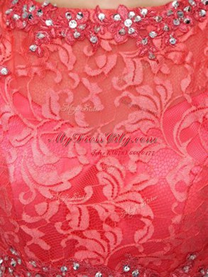 Enchanting Sleeveless Zipper Mini Length Beading and Lace Prom Dresses