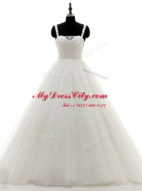 Sleeveless Beading Zipper Wedding Dress