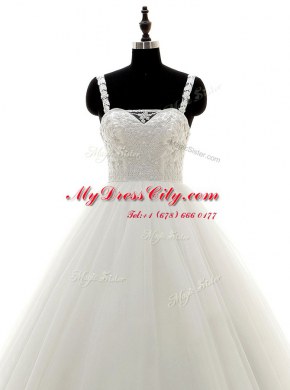 Sleeveless Beading Zipper Wedding Dress