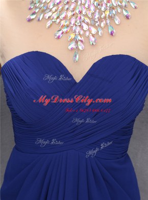 Sleeveless Beading Zipper Prom Evening Gown