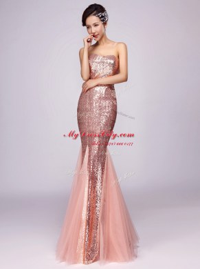 Sumptuous Mermaid Red Zipper Sweetheart Sequins Homecoming Dress Satin and Tulle Sleeveless