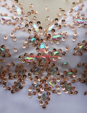 Scoop White Sleeveless Chiffon Backless Homecoming Dress for Prom and Party