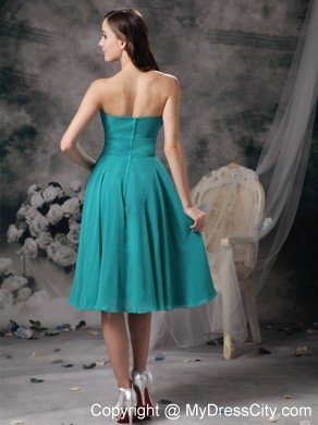 Simple Turquoise Short Prom Homecoming Dress with Beading