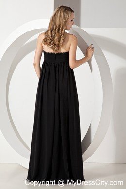 2013 Black Empire Strapless Ruches Chiffon Prom Holiday Dress