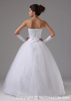 Sweetheart Ball Gown Wedding Dress with Beading Decorated Waist