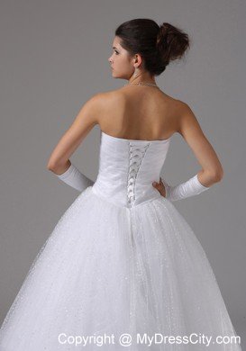 Sweetheart Ball Gown Wedding Dress with Beading Decorated Waist