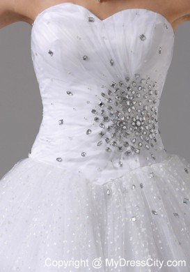 Sweetheart Ball Gown Wedding Dress with Beading Decorated Waist