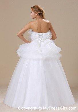 2013 Exclusive Appliques Strapless Lace-up Long wedding Gown