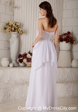 New Empire Sweetheart Floor-length Beaded Flower wedding Gown