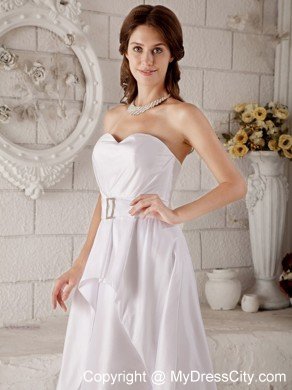 Cute Princess Sweetheart Brush Train Taffeta Belt Bridal dress