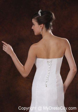 Customized Mermaid Strapless Bridal dress with Ruffled Layers