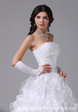 Ball Gown Floor-length Organza Wedding Dress With Ruffles layer