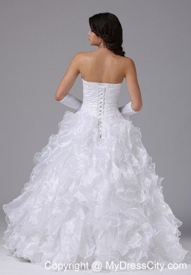 Ball Gown Floor-length Organza Wedding Dress With Ruffles layer