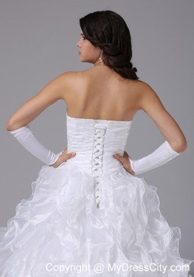 Ball Gown Floor-length Organza Wedding Dress With Ruffles layer