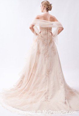 Elegant Column Halter Lace Appliques Summer Wedding Gowns Champagne