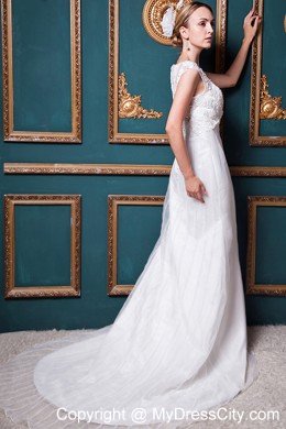 Sexy Column Scoop Lace Button Down Back 2013 Wedding Bridal Gown