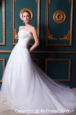 Pretty Princess Strapless Beading 2013 Wedding Dresses for Outdoor