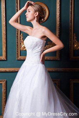 Pretty Princess Strapless Beading 2013 Wedding Dresses for Outdoor