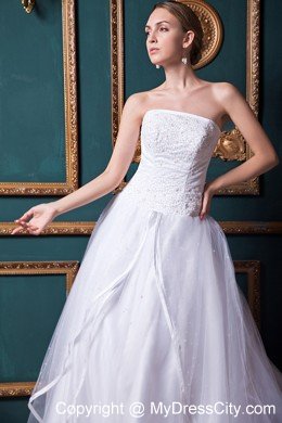 Pretty Princess Strapless Beading 2013 Wedding Dresses for Outdoor