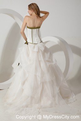 Ball Gown Sweetheart Elegant Wedding Dresses for Green Flowers