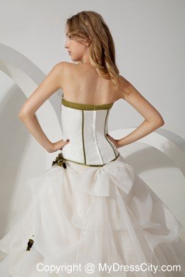 Ball Gown Sweetheart Elegant Wedding Dresses for Green Flowers