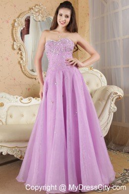 Beading Lavender A-line Sweetheart Quinceanera Dress Prom