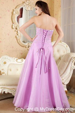 Beading Lavender A-line Sweetheart Quinceanera Dress Prom