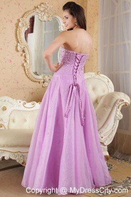 Beading Lavender A-line Sweetheart Quinceanera Dress Prom
