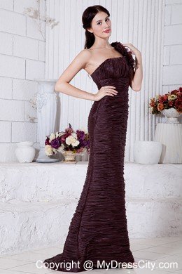Elegant Mermaid One Shoulder Burgundy Prom Dress for Women