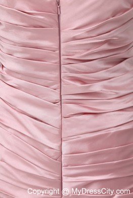 A-line Spaghetti Straps Pink High Low Prom Dress For 2013