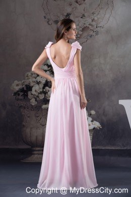 Empire Beaded Scoop Prom Dress with Cap Sleeves for Cheap